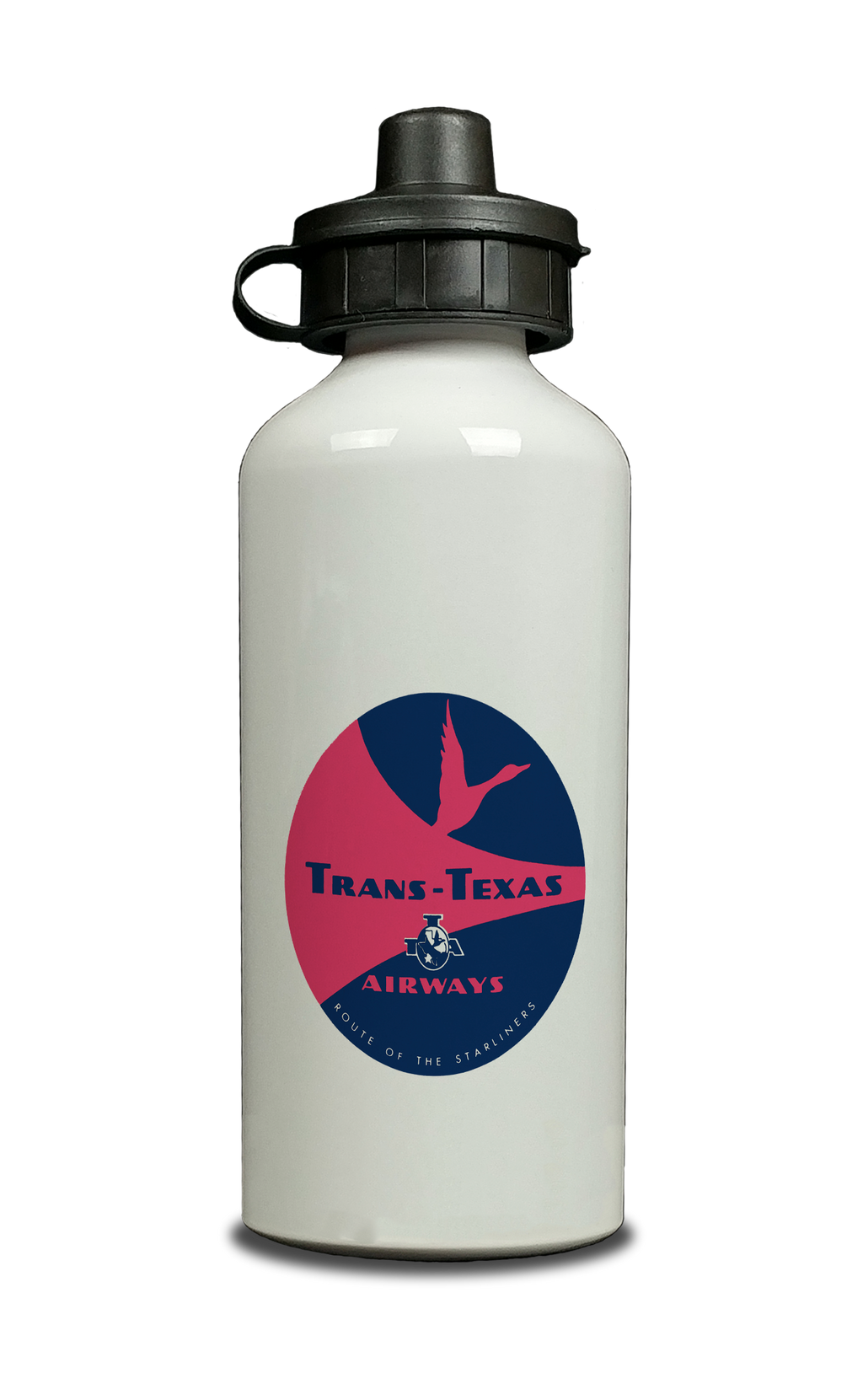 Trans Texas Airways 1960's Vintage Aluminum Water Bottle