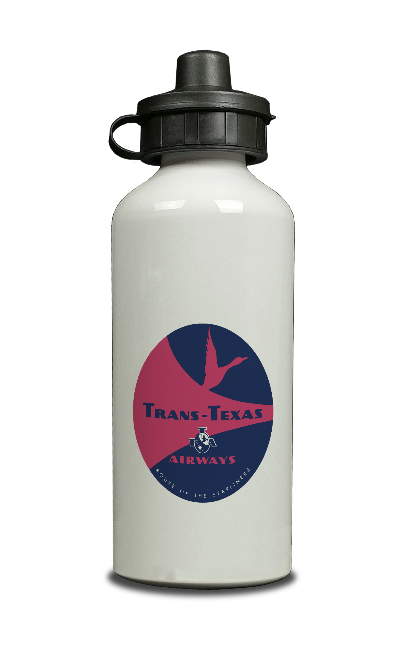 Trans Texas Airways 1960's Vintage Aluminum Water Bottle