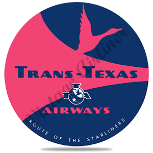 Trans Texas Airways 1960's Vintage Round Sandstone Coaster