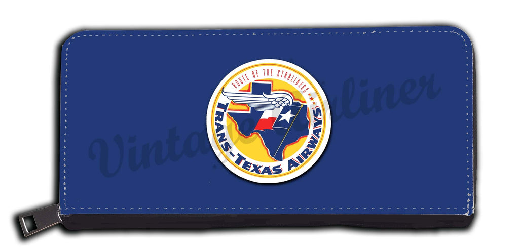 Trans Texas Airways Vintage Bag Sticker Wallet