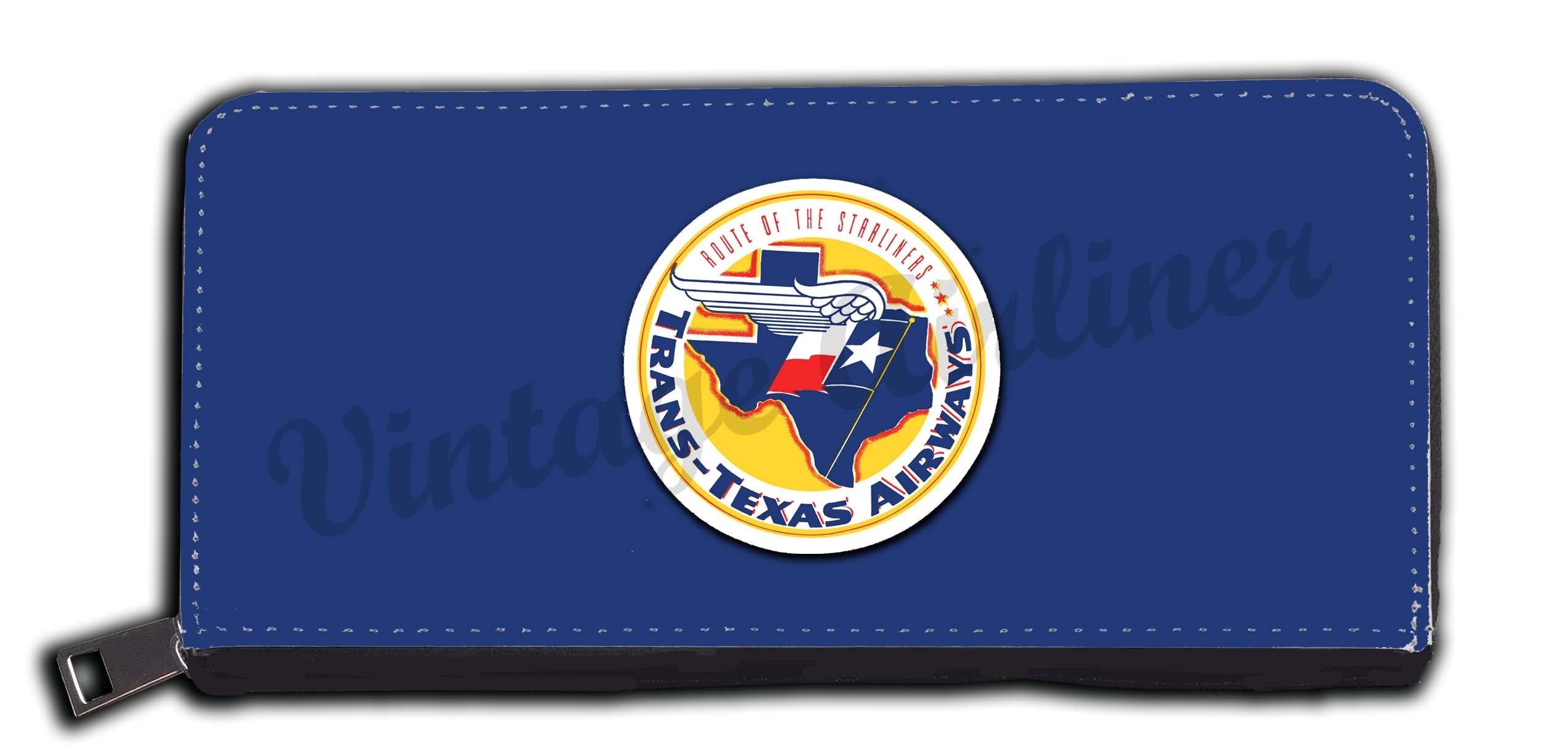 Trans Texas Airways Vintage Bag Sticker Wallet