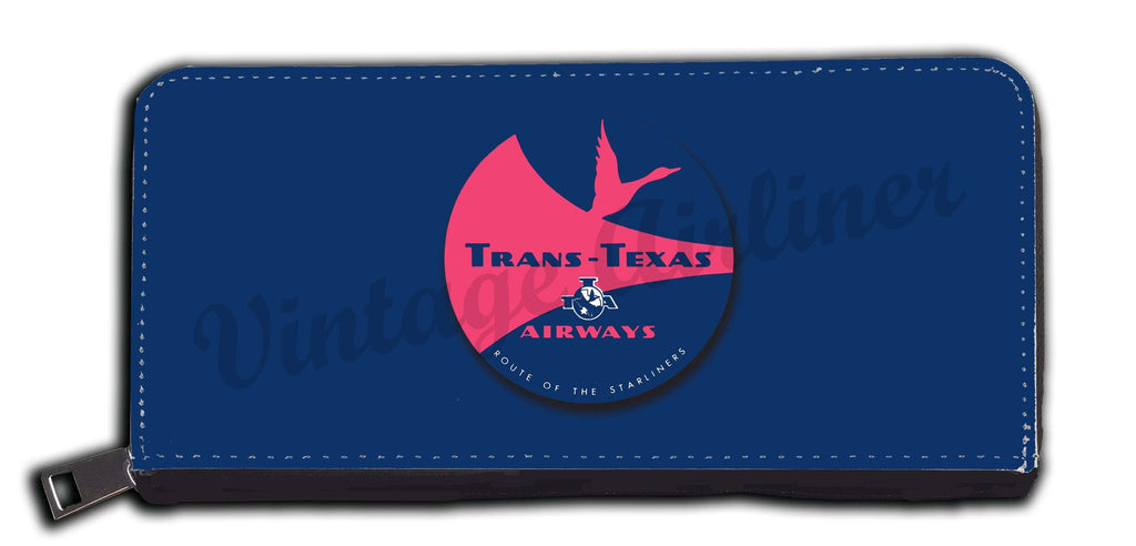 Trans Texas Airways 1960's Vintage Bag Sticker Wallet