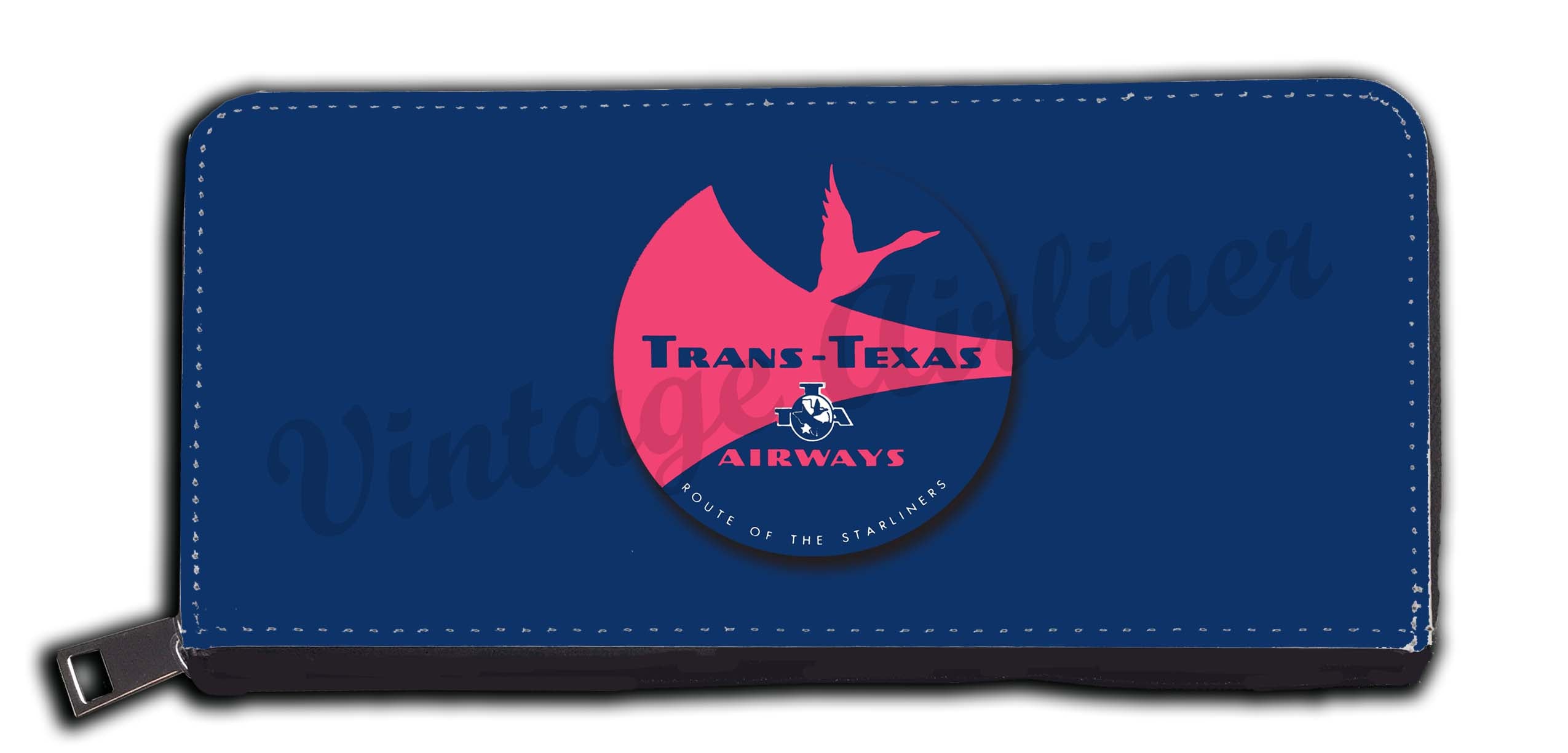 Trans Texas Airways 1960's Vintage Bag Sticker Wallet