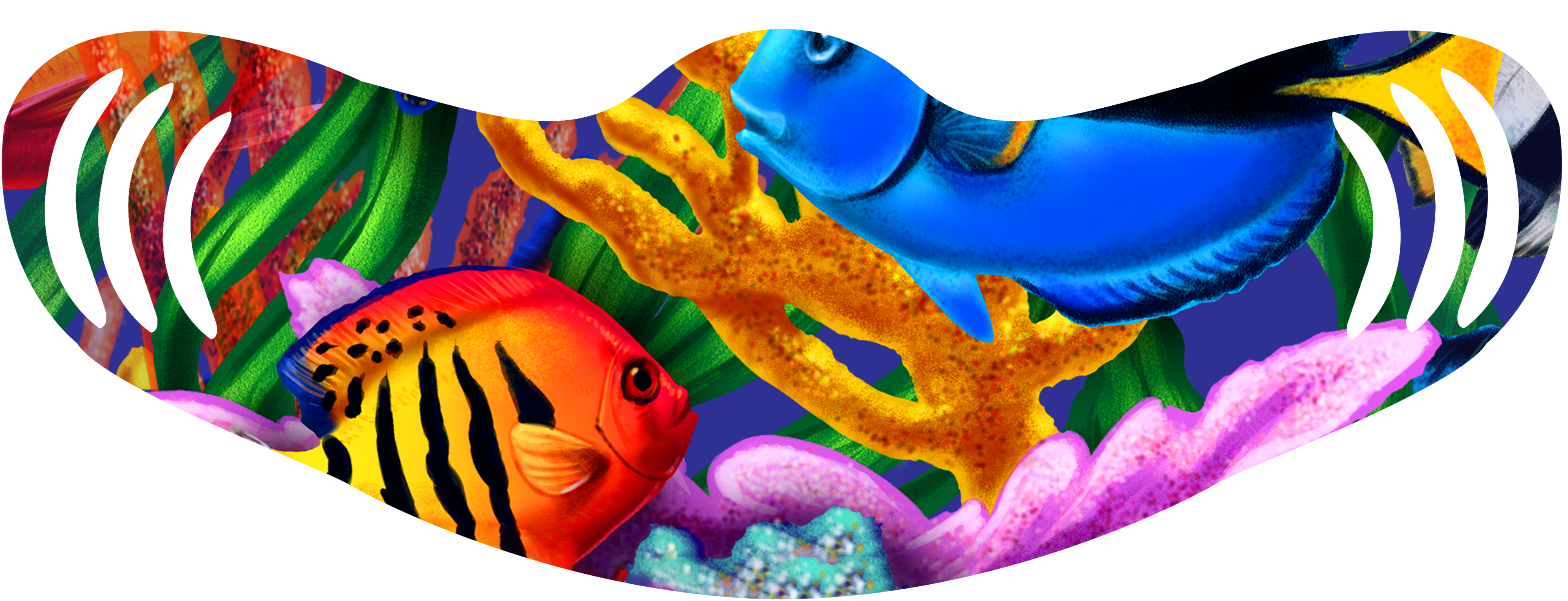 Tropical Fish Burst Face Mask