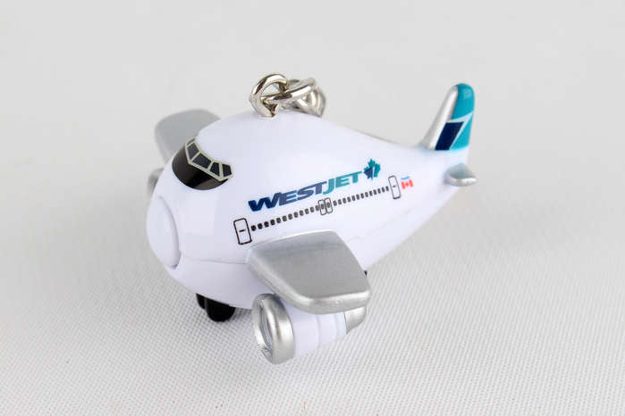 Westjet Airplane Keychain W/Light & Sound