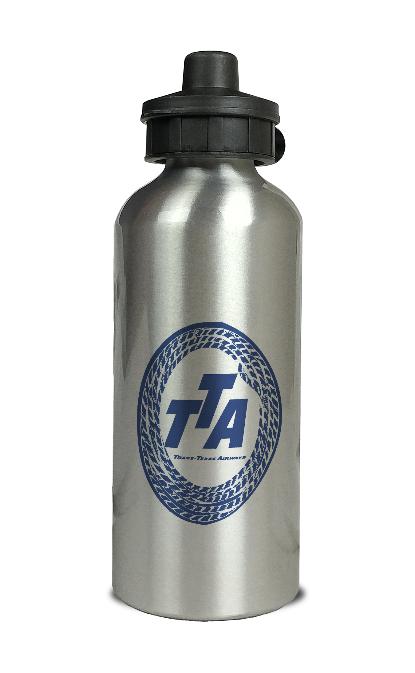 Trans Texas Airways 1940's Vintage Rope Logo Aluminum Water Bottle