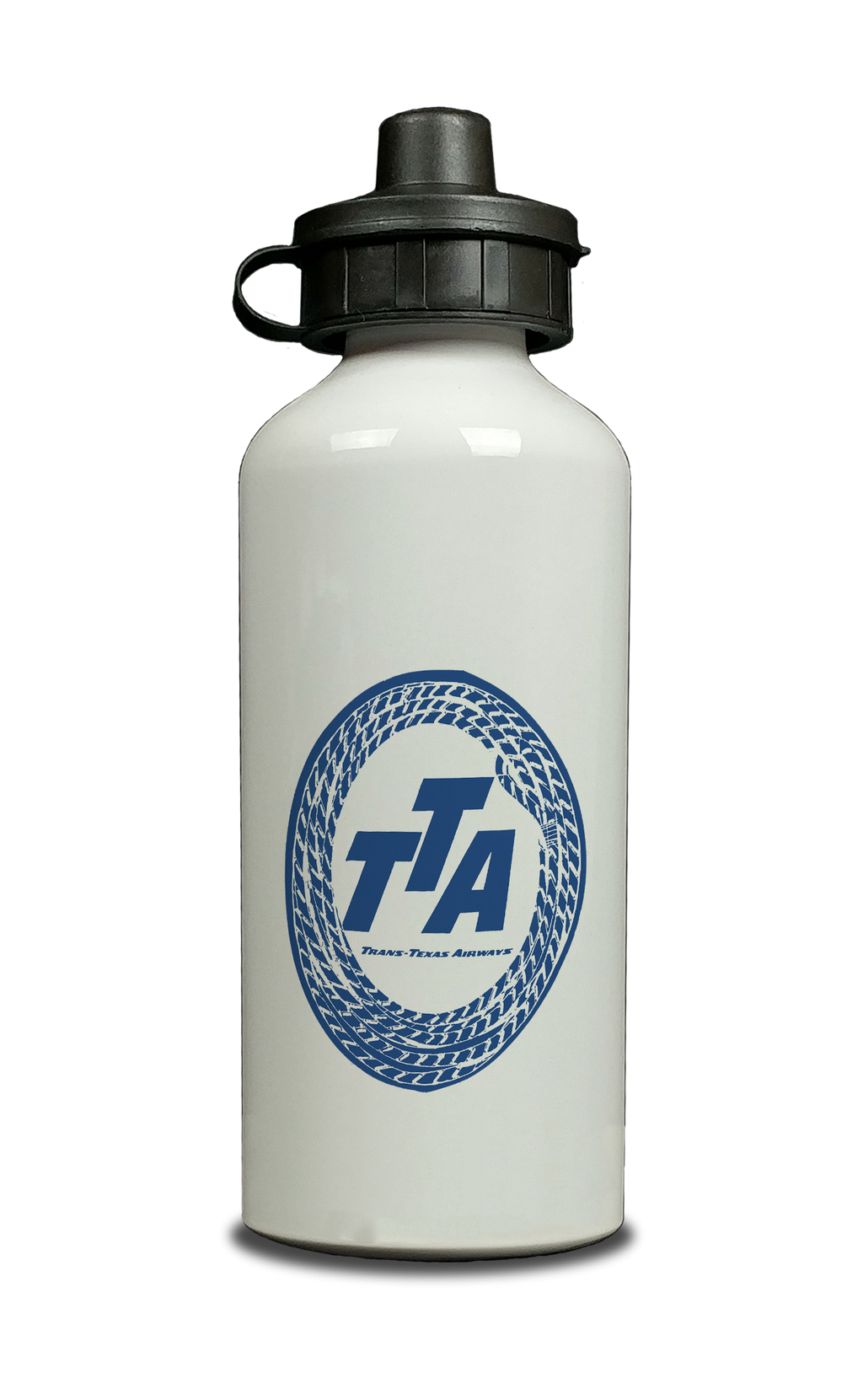 Trans Texas Airways 1940's Vintage Rope Logo Aluminum Water Bottle