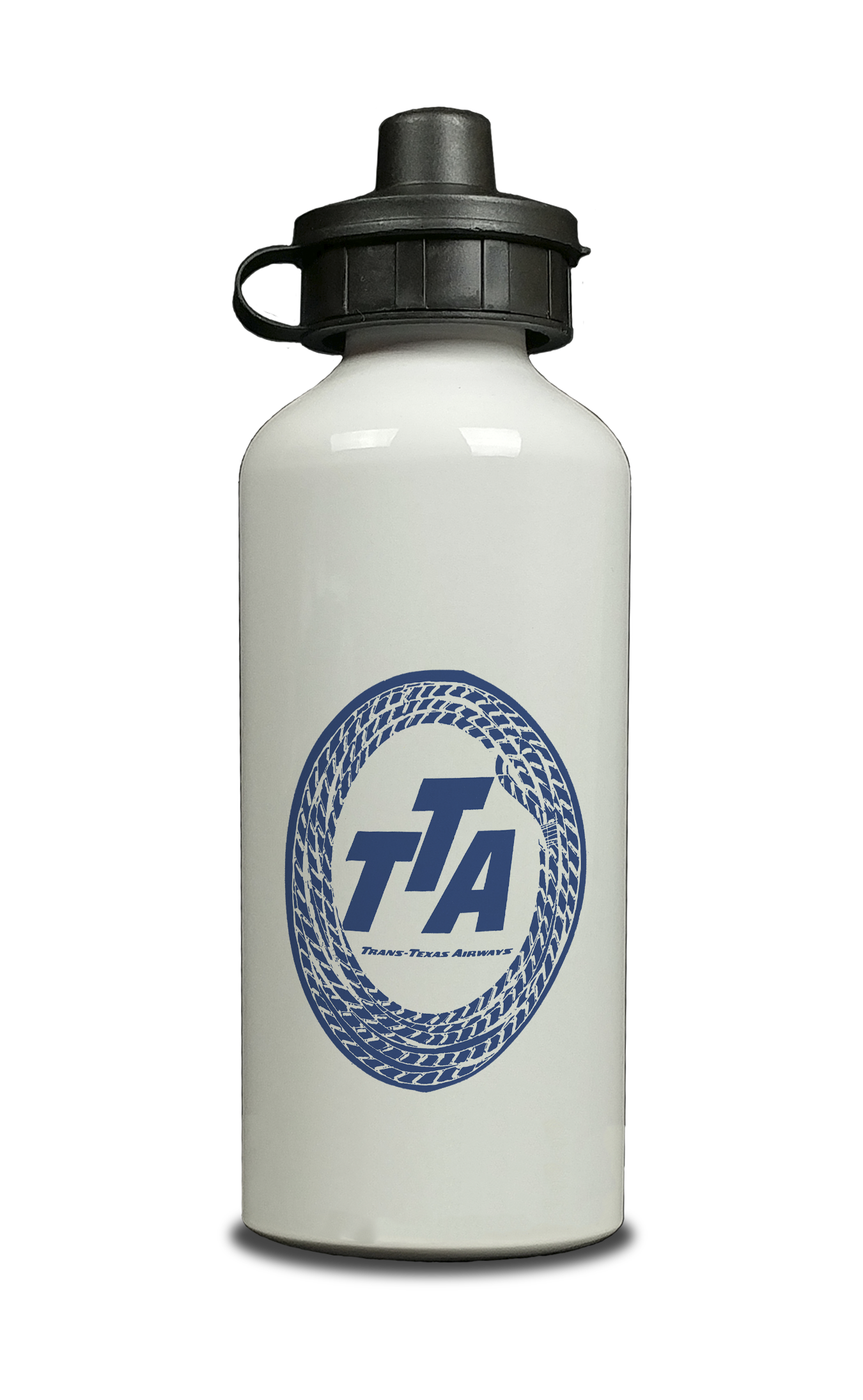 Trans Texas Airways 1940's Vintage Rope Logo Aluminum Water Bottle
