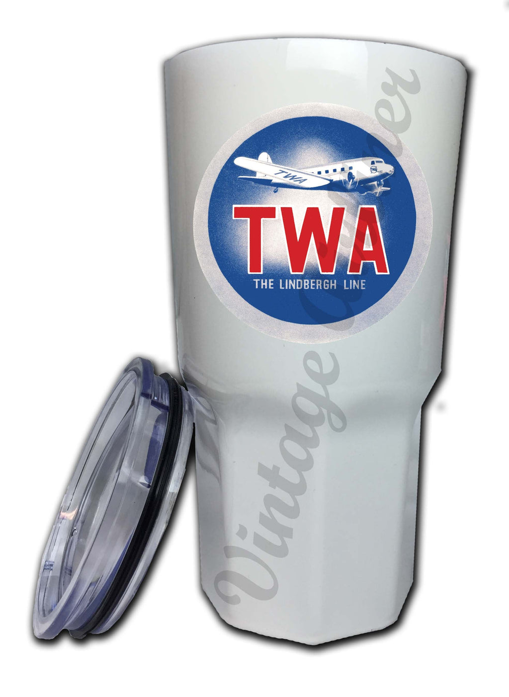 TWA DC-2 Lindberg Line Bag Sticker Tumbler