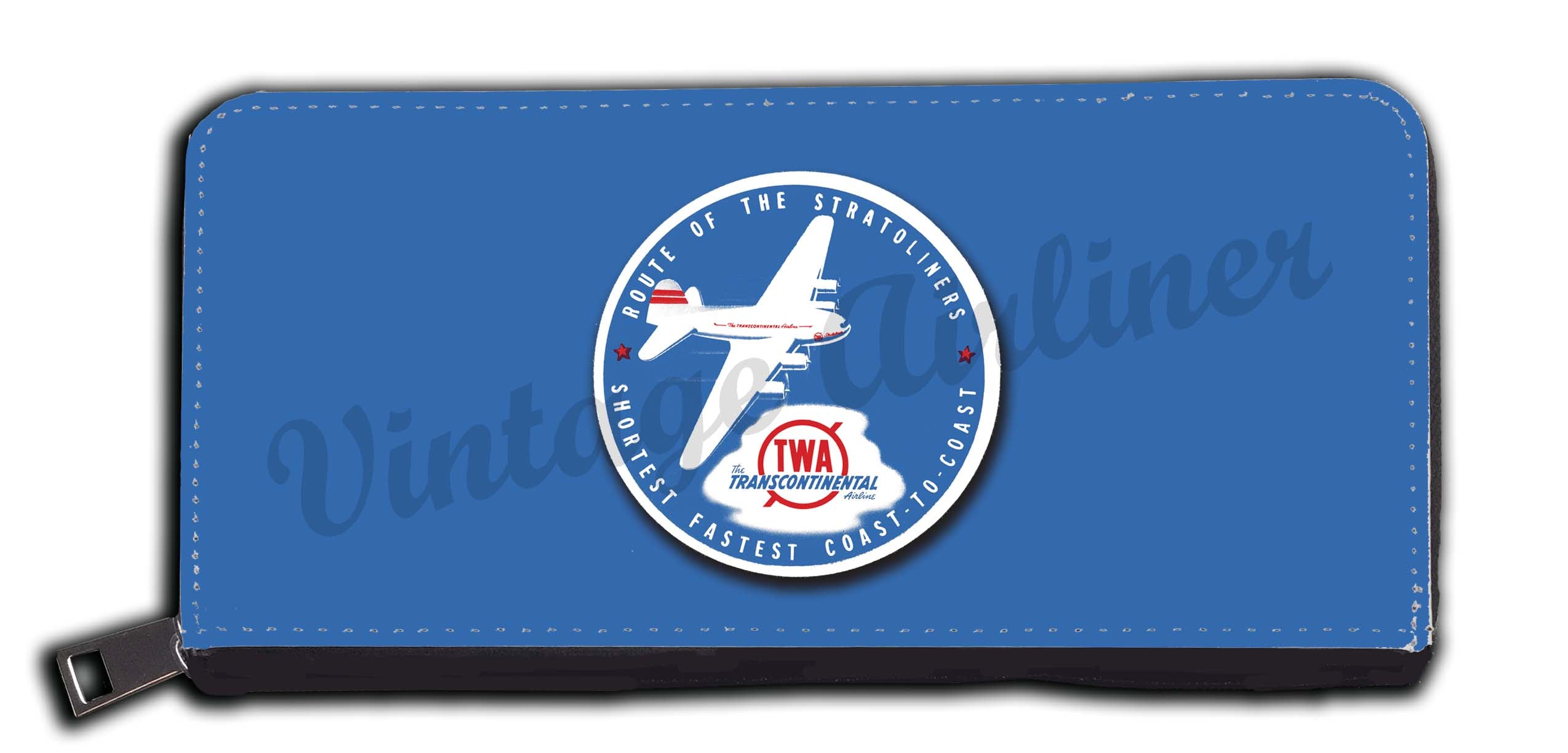 TWA 1940's Route of the Stratoliner Bag Sticker Wallet