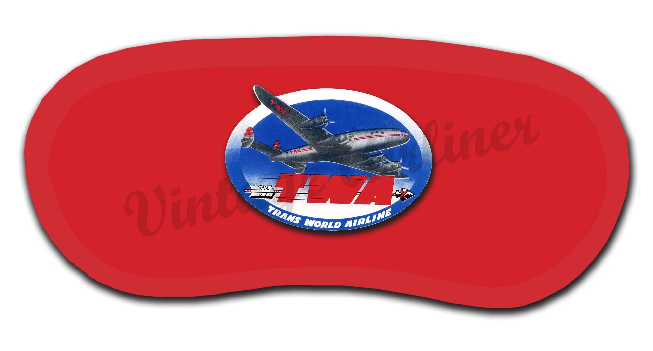 TWA 1950's Blue Connie Bag Sticker Sleep Mask