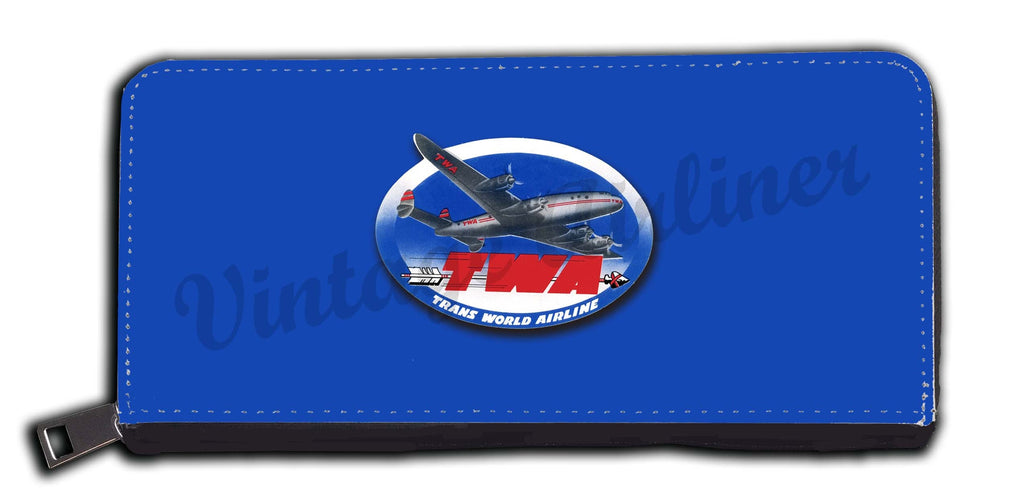 TWA 1950's Blue Connie Bag Sticker Wallet