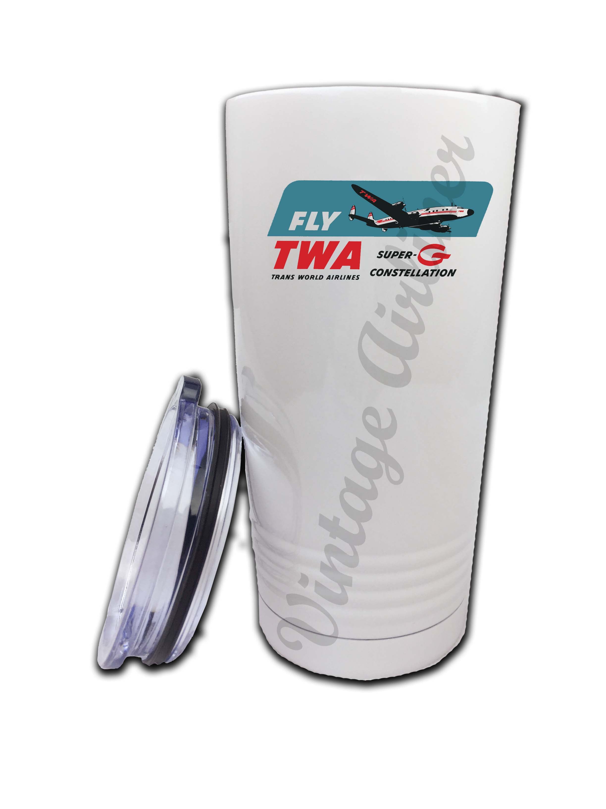 TWA 1950's Super G Connie Bag Sticker Tumbler