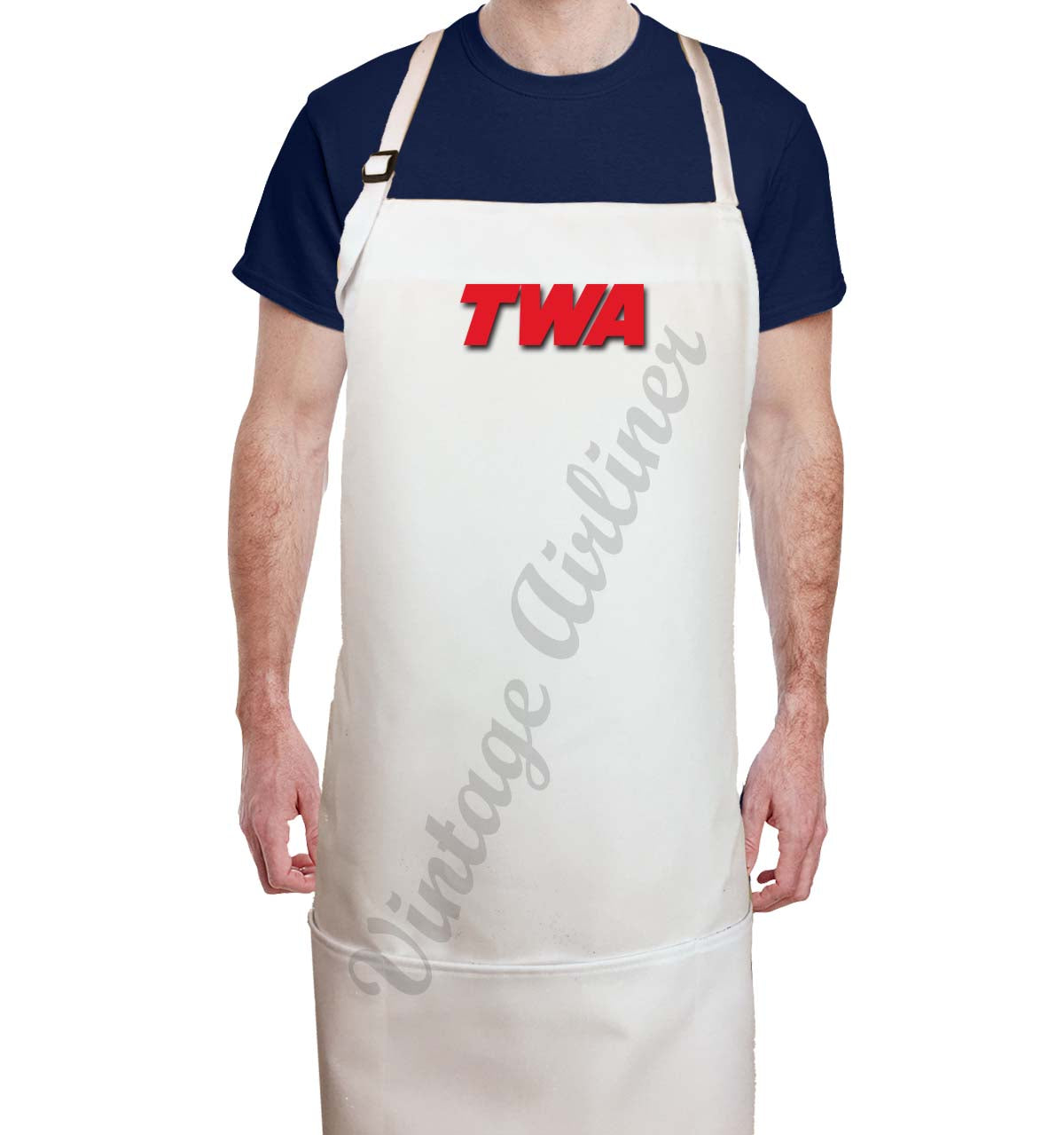 TWA Red Logo Bag Sticker Apron