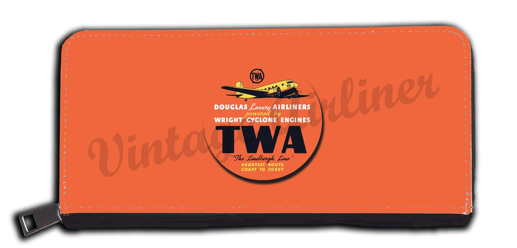 TWA 1930's DC-3 Wright Cyclone Bag Sticker Wallet