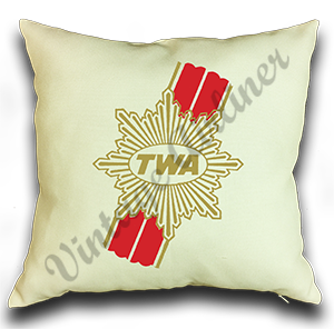 TWA Ambassador Service Logo Linen Pillow Case Cover