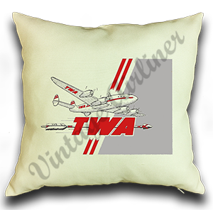 TWA 1947 Timetable Cover Linen Pillow Case Cover