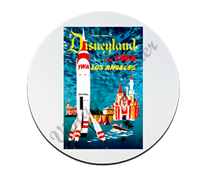 TWA Disneyland Round Mousepad