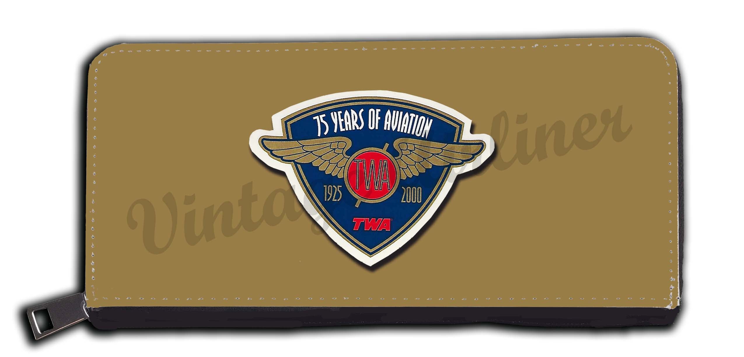 TWA 75 Years of Aviation Cover Bag Sticker Wallet