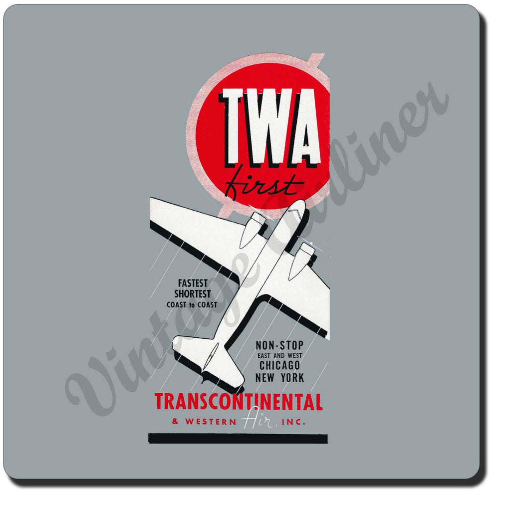 TWA First Vintage Sandstone Coaster