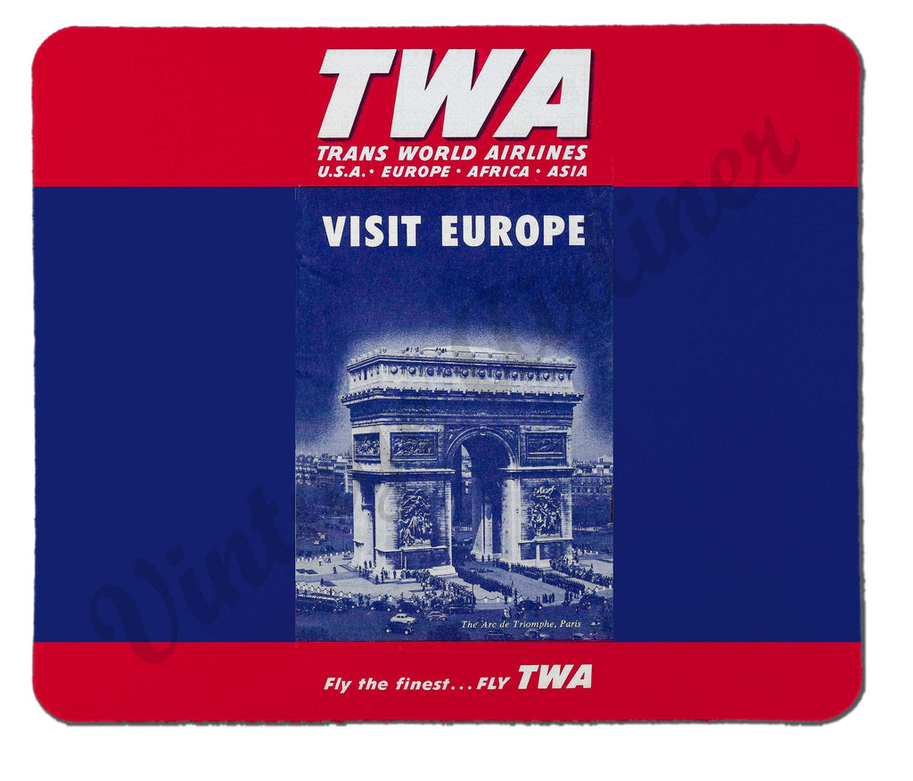 TWA Visit Europe Vintage Mousepad