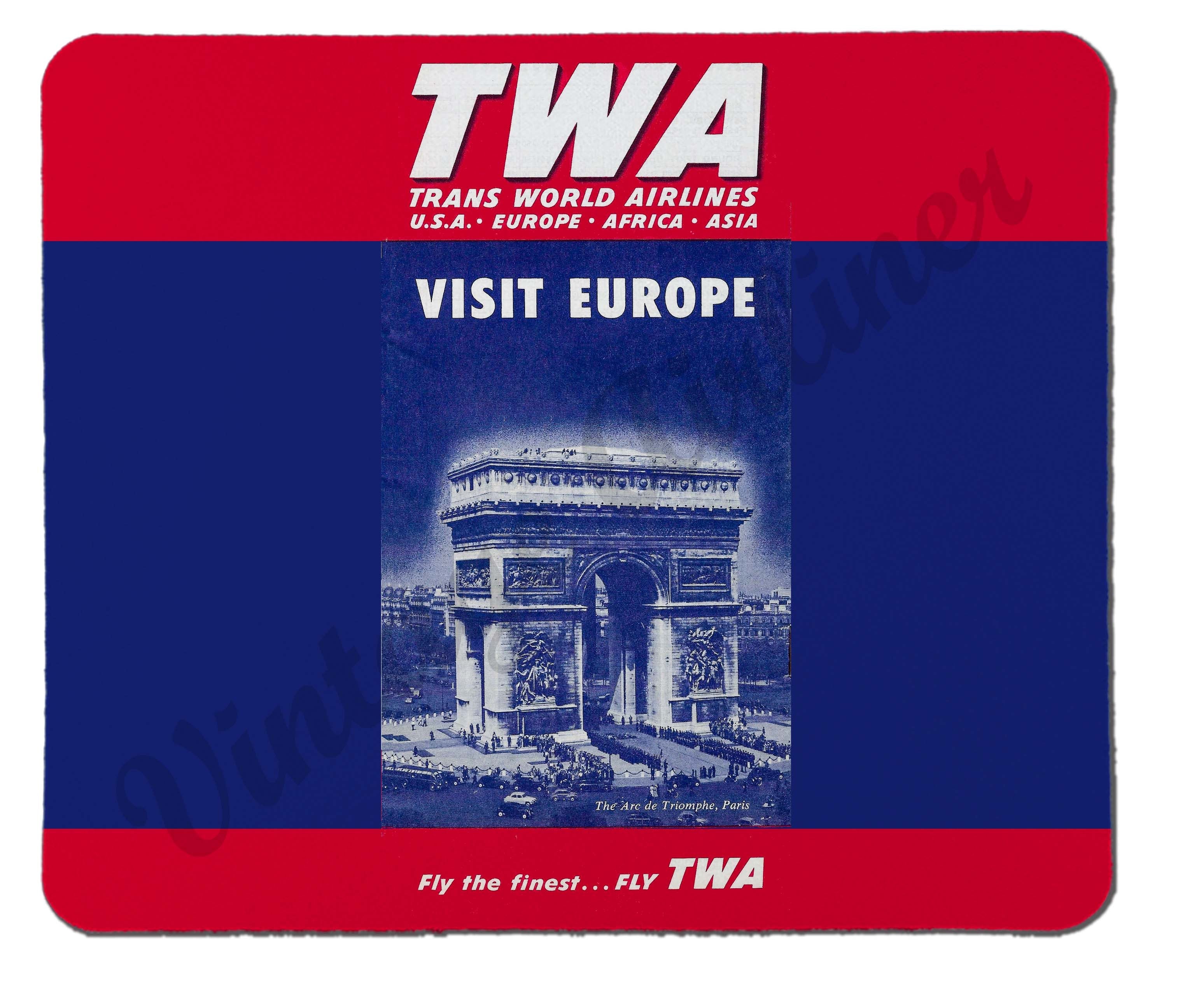 TWA Visit Europe Vintage Mousepad