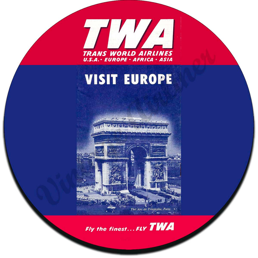 TWA Visit Europe Vintage Sandstone Coaster