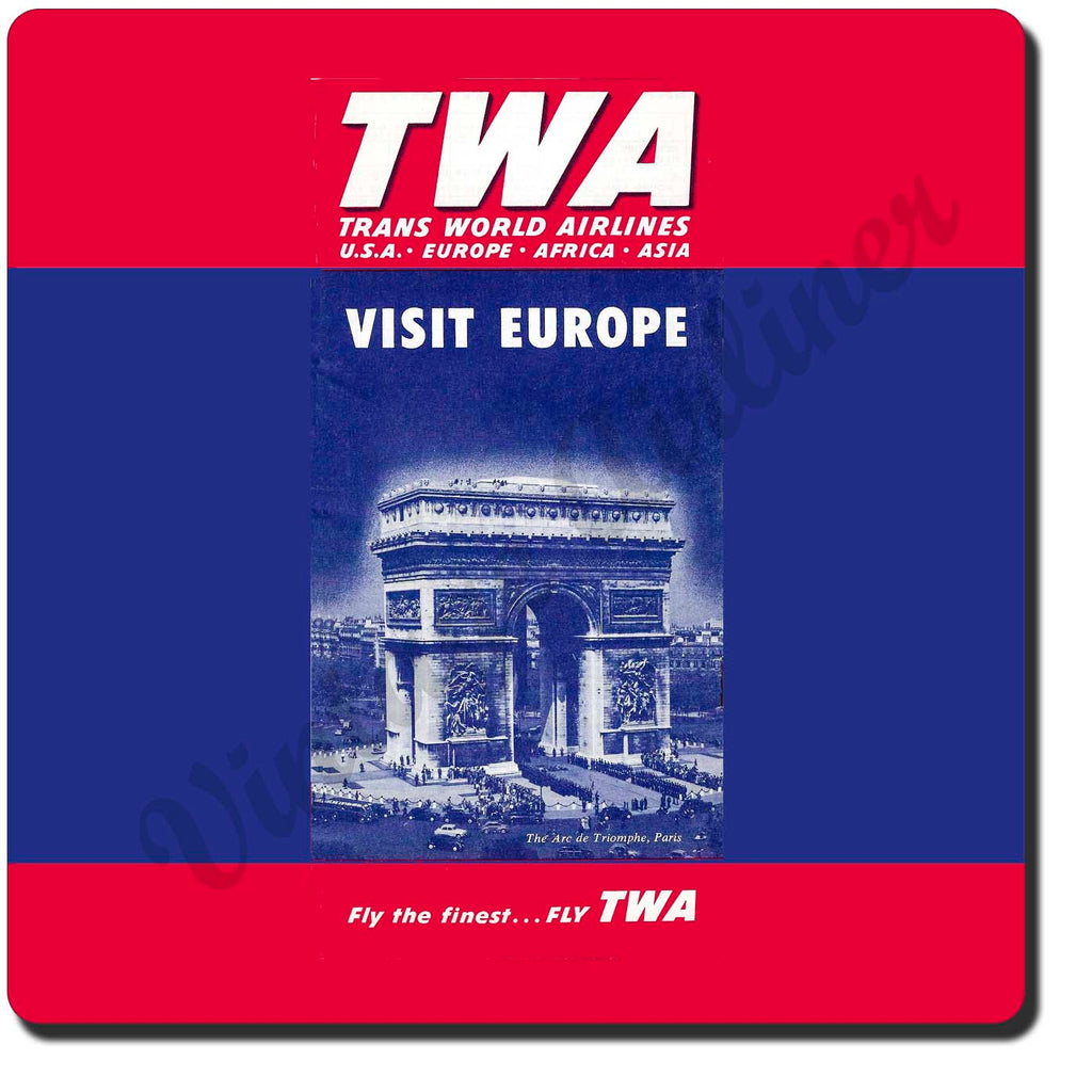 TWA Visit Europe Vintage Sandstone Coaster