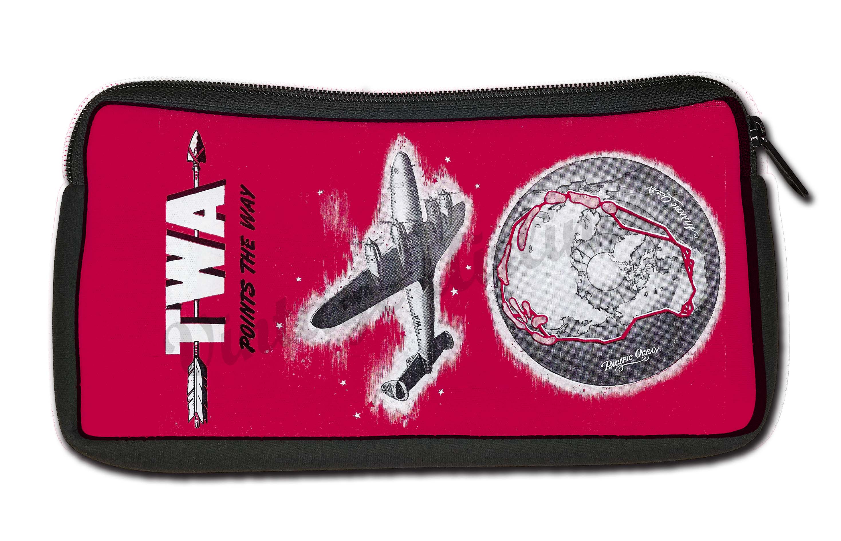 TWA Points The Way Vintage Travel Pouch