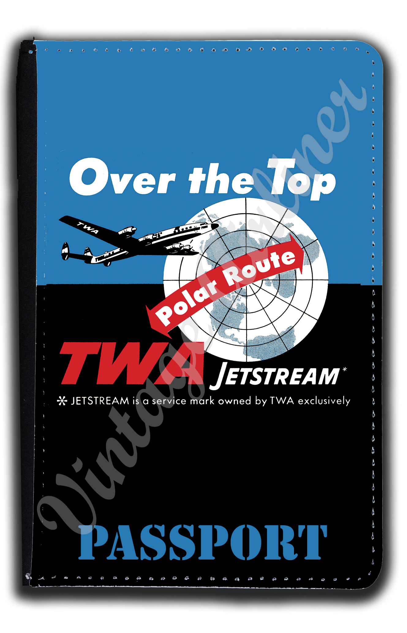 TWA Over the Top Bag Sticker Passport Case