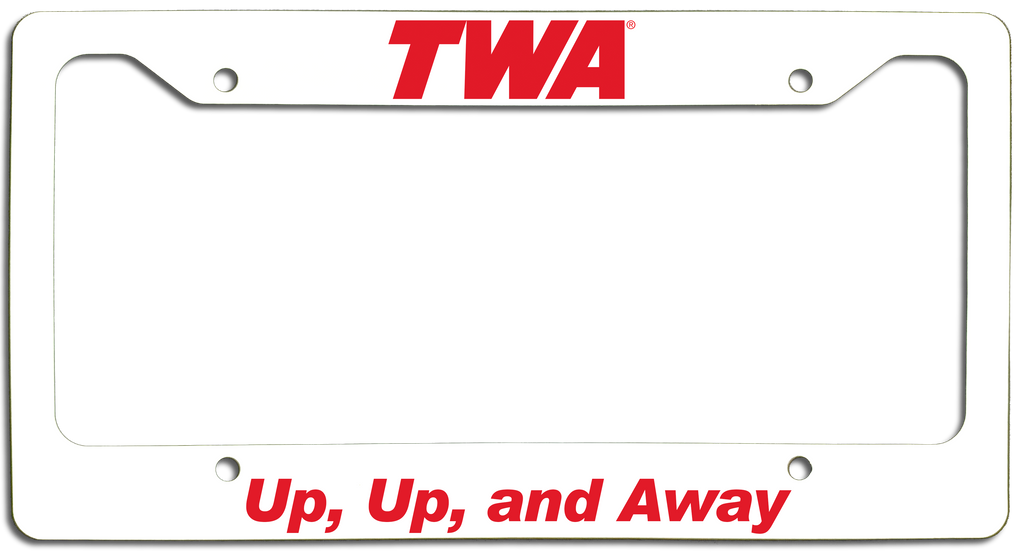 TWA - Up, Up, and Away - License Plate Frame