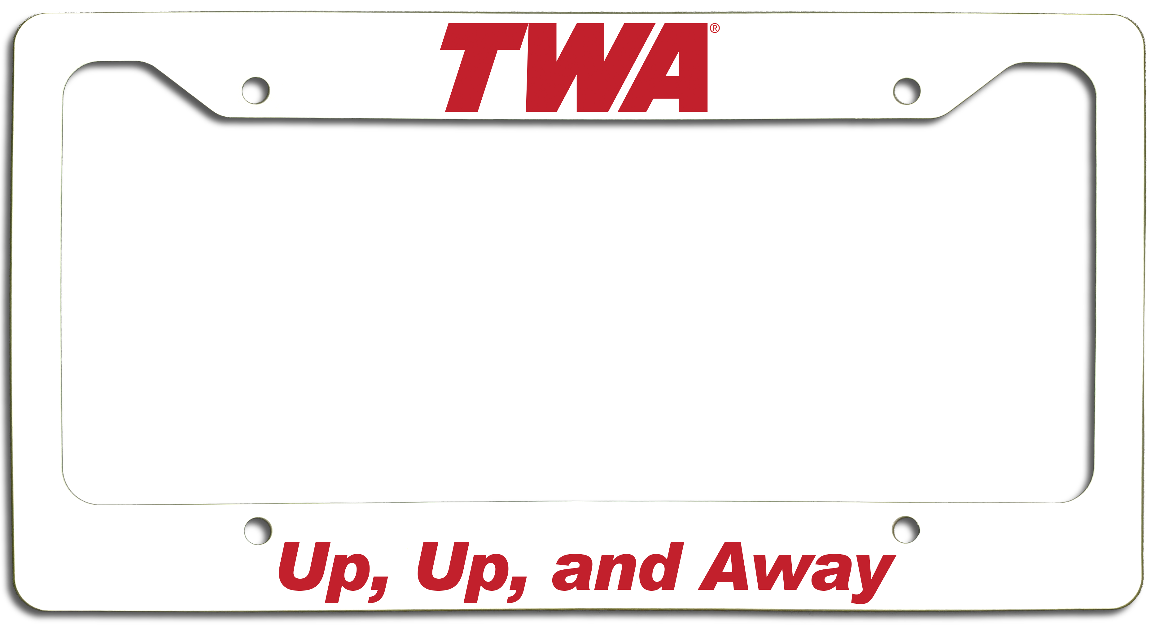 TWA - Up, Up, and Away - License Plate Frame