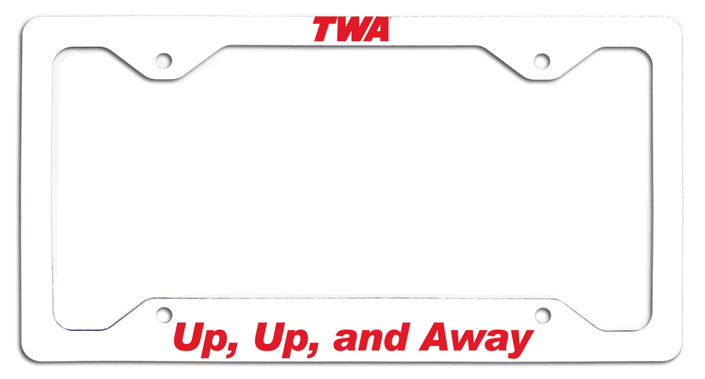 TWA - Up, Up, and Away - License Plate Frame