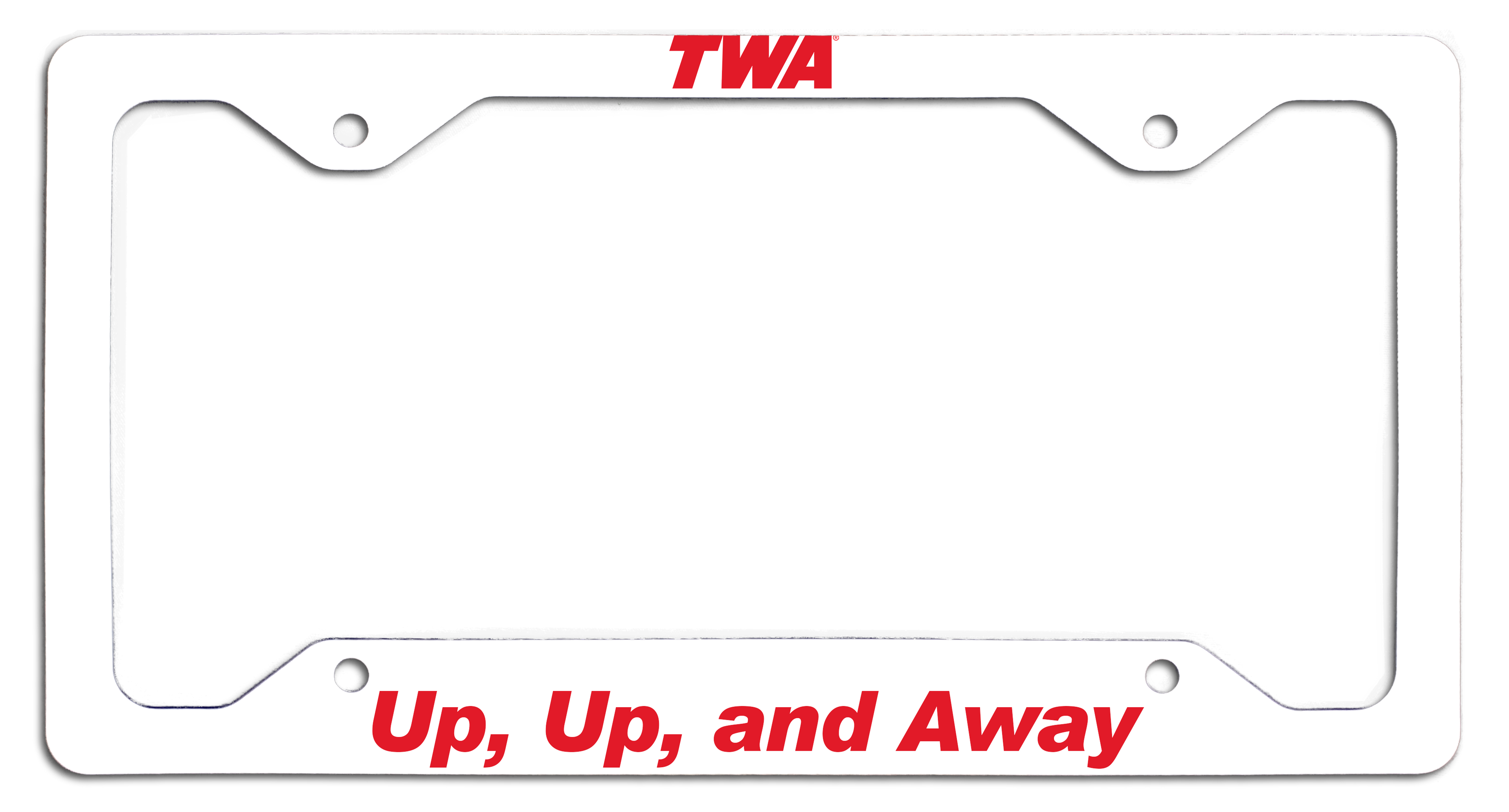 TWA - Up, Up, and Away - License Plate Frame