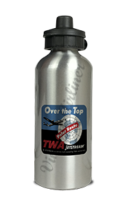 TWA Over the Top Bag Sticker Aluminum Water Bottle