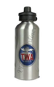 TWA DC-2 Lindberg Line Bag Sticker Aluminum Water Bottle