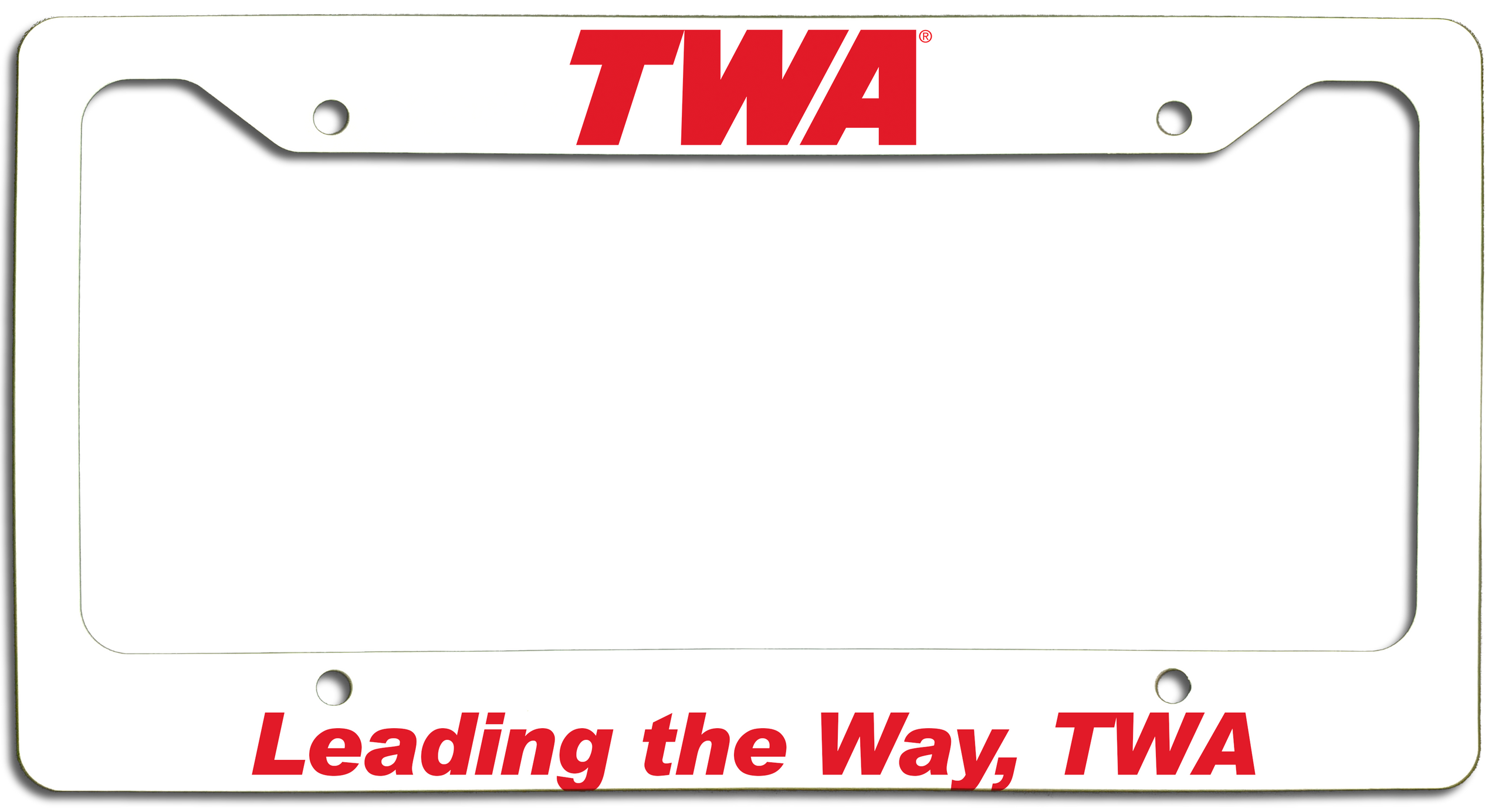 TWA - Leading the Way, TWA - License Plate Frame