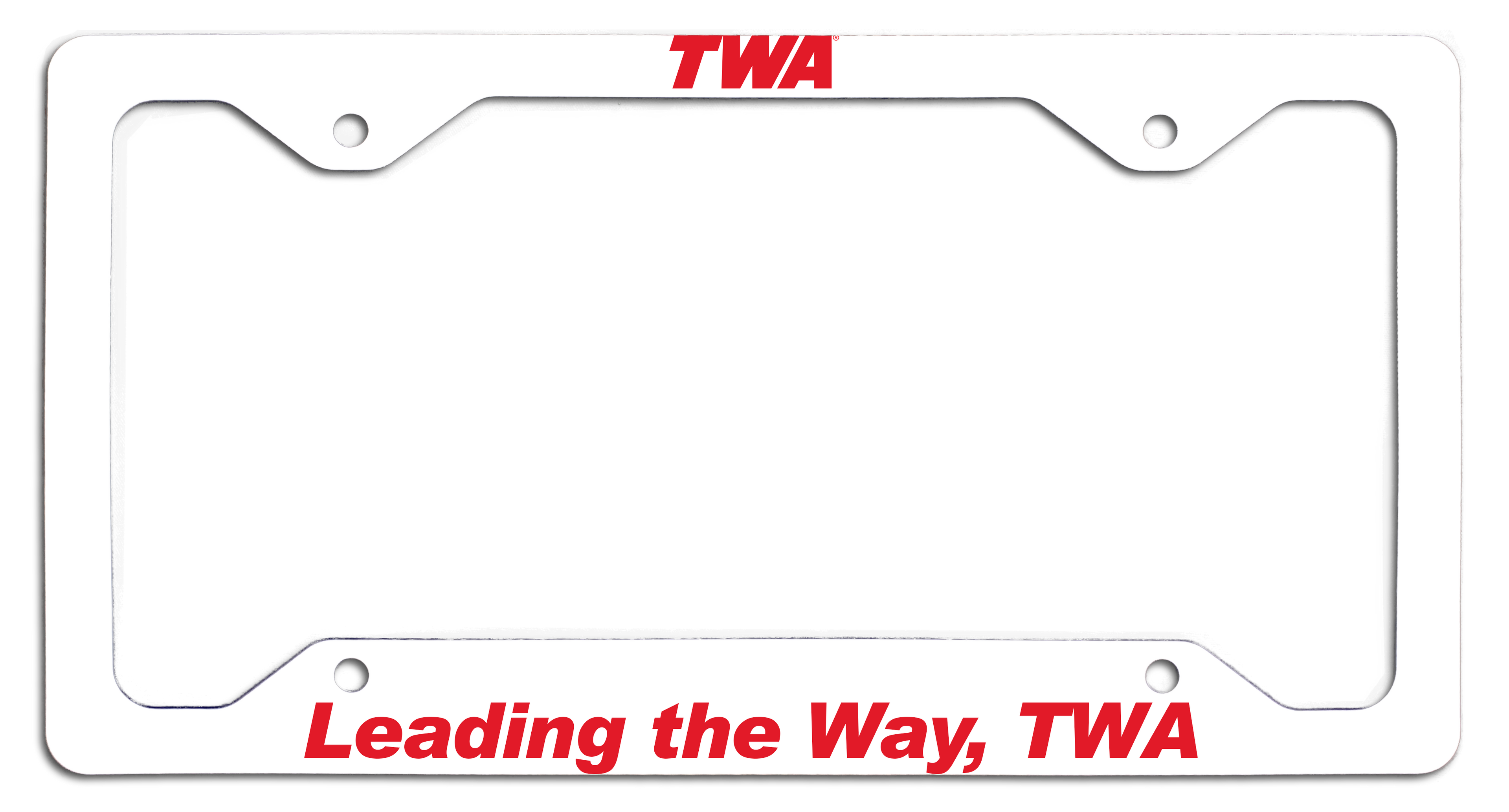 TWA - Leading the Way, TWA - License Plate Frame