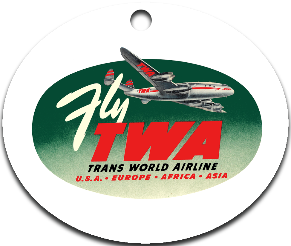 TWA 1950's Fly TWA Logo Ornaments