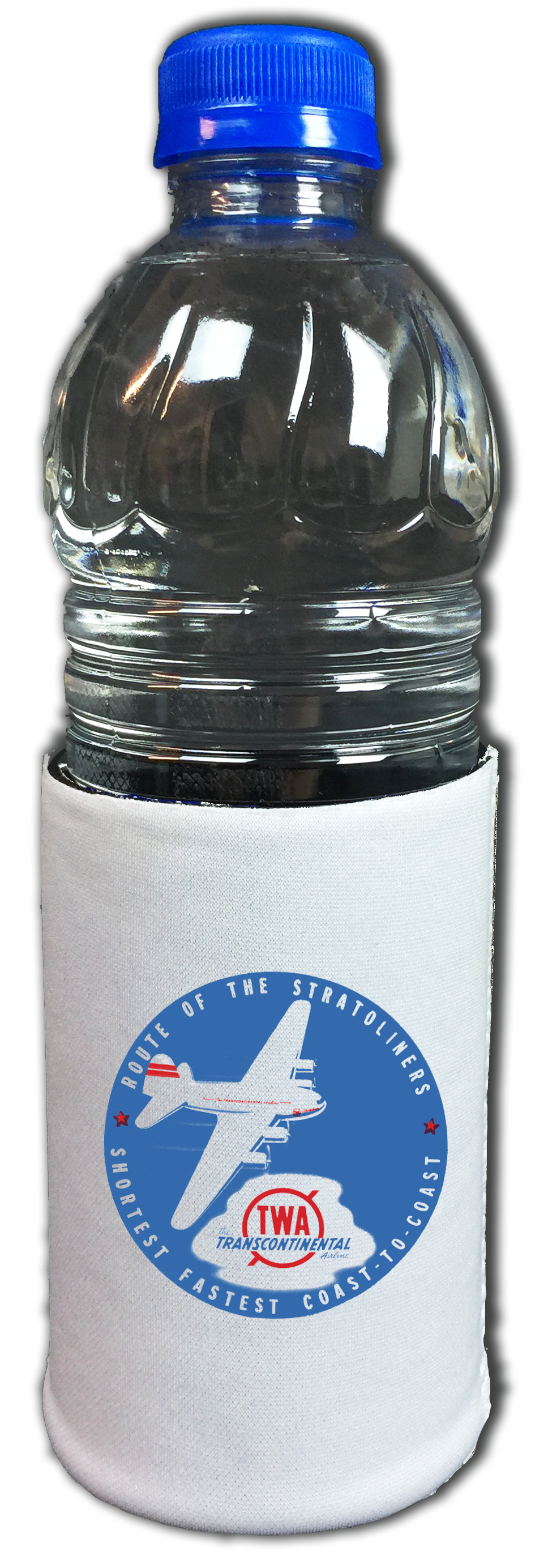 TWA 1940's Route of the Stratoliner Bag Sticker Beverage Wrap