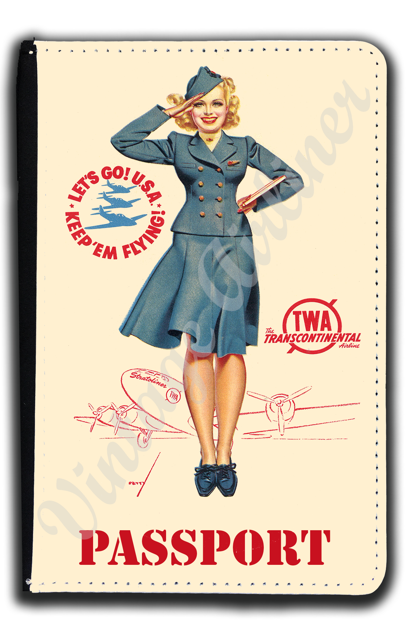 TWA Petty Girl Passport Case
