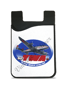 TWA 1950's Blue Connie Bag Sticker Card Caddy