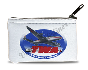TWA Blue Connie Bag Sticker Rectangular Coin Purse