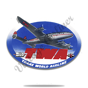 TWA Arrow Bag Sticker Round Sandstone Coaster