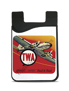 TWA 1930's Coast to Coast Bag Sticker Card Caddy
