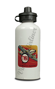 TWA Coast to Coast Bag Sticker Aluminum Water Bottle