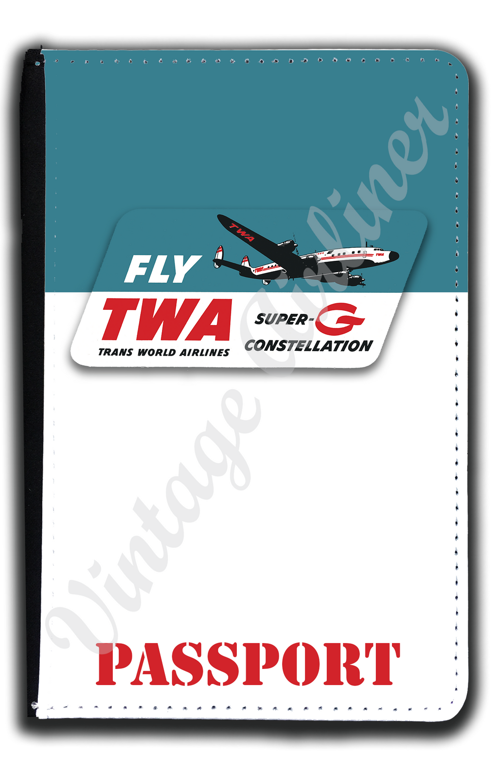 TWA 1950's Super G Connie Bag Sticker Passport Case