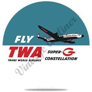 TWA Connie Super G Round Sandstone Coaster