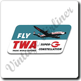 TWA Connie Super G Square Sandstone Coaster
