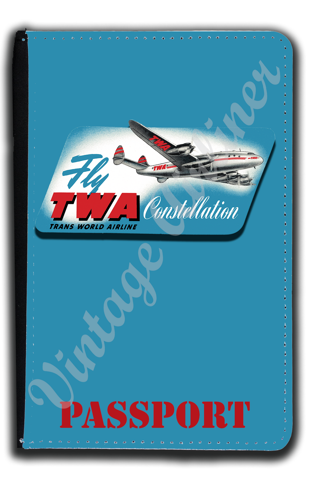 TWA 1940's Connie Bag Sticker Passport Case